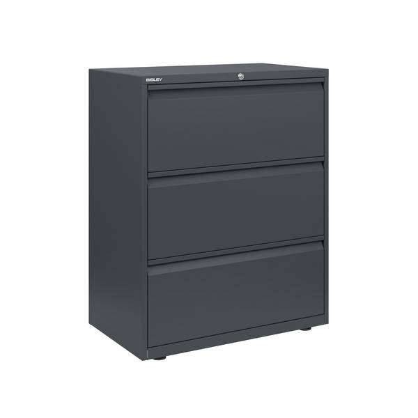 Hängeregistraturschrank Essentials, 3 Hängeregistratur à H 304 mm, Farbe anthraz
