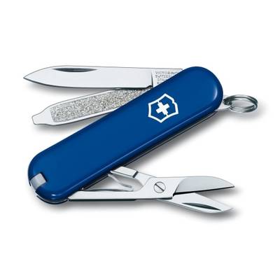 Victorinox Classic SD, Slip joint knife, Multi-Tool-Messer, Cellidor, ABS Synthetik, Blau, Metallisch, 7 Werkzeug