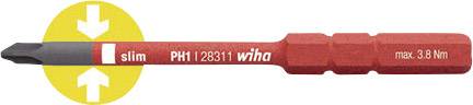 Wiha SlimBit electric Werkstatt Kreuzschlitz Phillips Wechselklinge PH 2 75 mm Passend für (Serie Schraubendreher) Wiha ...