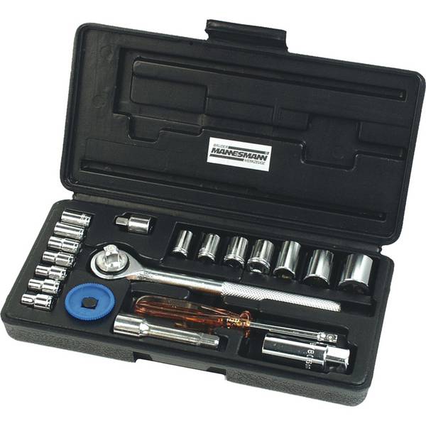 BRÜDER MANNESMANN Steckschlüssel-Satz 1/4" + 3/8", 20-teilig