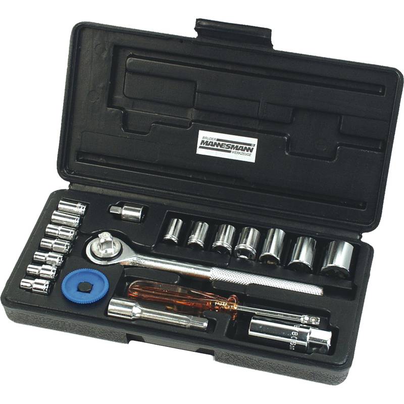 BRÜDER MANNESMANN Steckschlüssel-Satz 1/4" + 3/8", 20-teilig-0