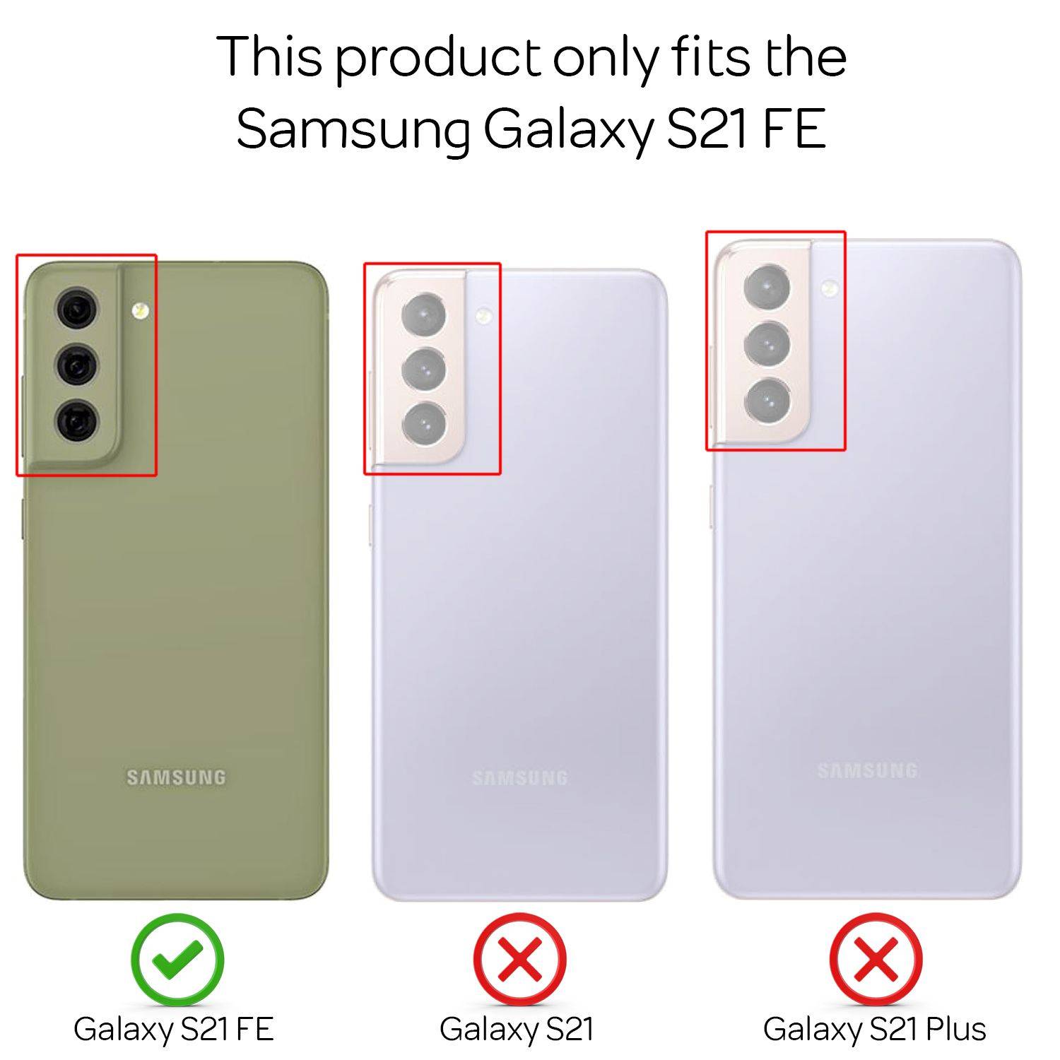 NALIA Matt-Schwarze Ringhülle für Samsung Galaxy S21 FE Schwarz-3