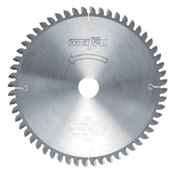 Mafell Hartmetall Sägeblatt HM 160 x 1,2/1,8 x 20 mm - 56 Zähne - Ersatzblatt