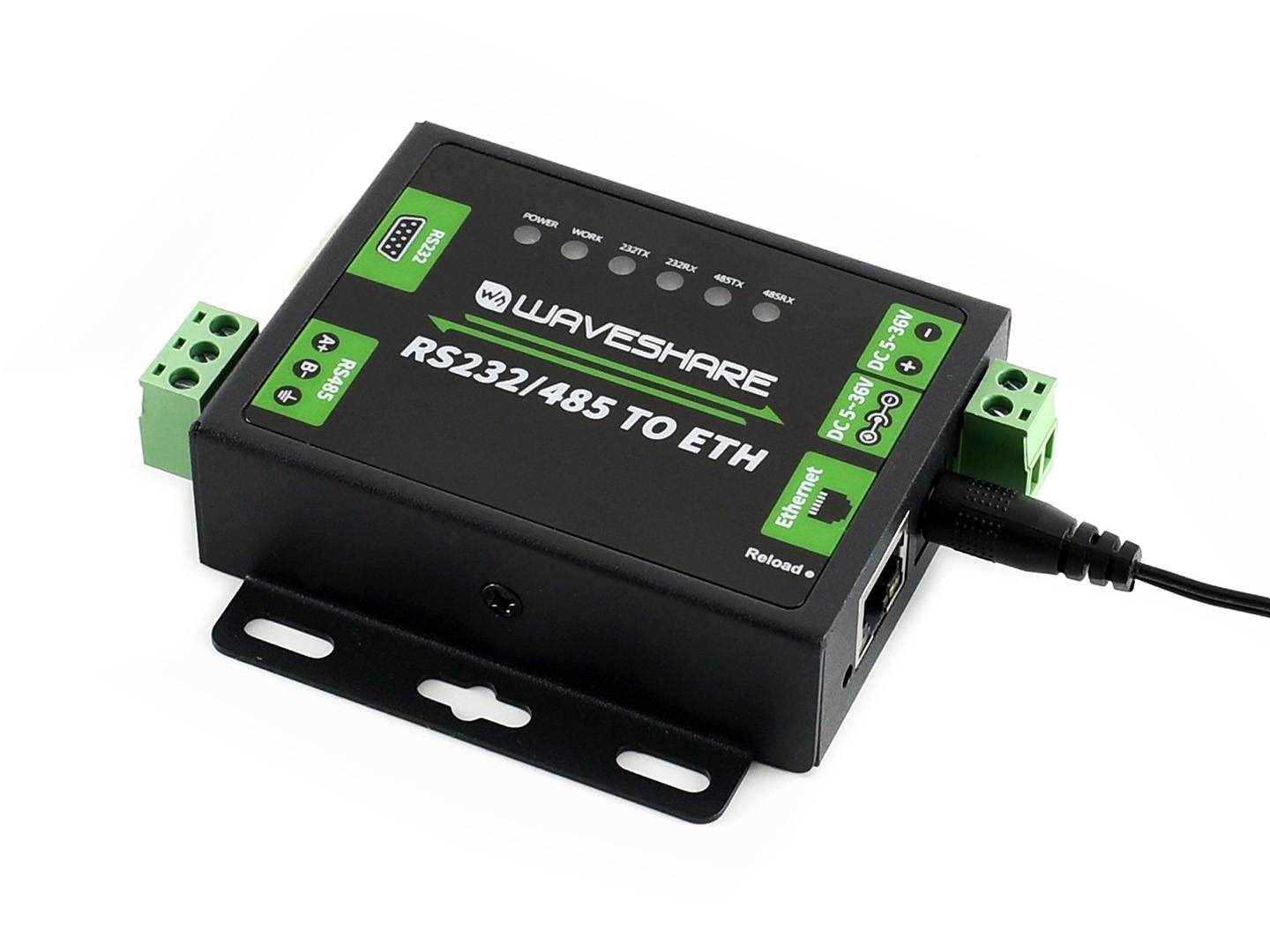 WaveShare Industrial RS232 RS485 to Ethernet Converter for EU-1