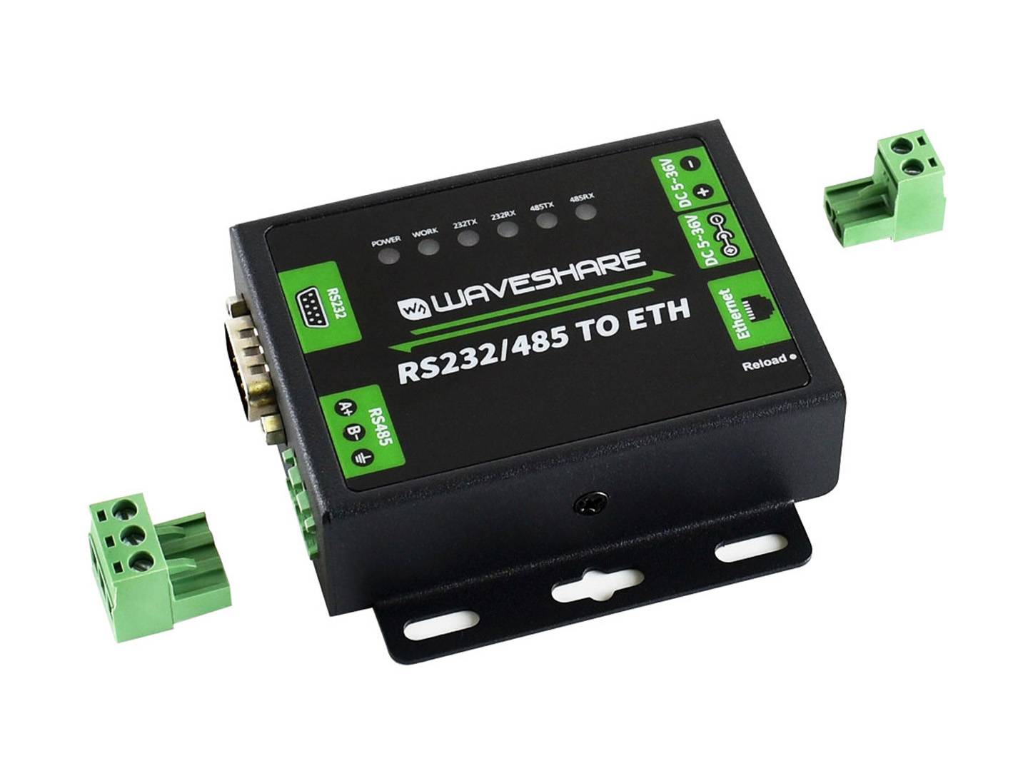 WaveShare Industrial RS232 RS485 to Ethernet Converter for EU-2