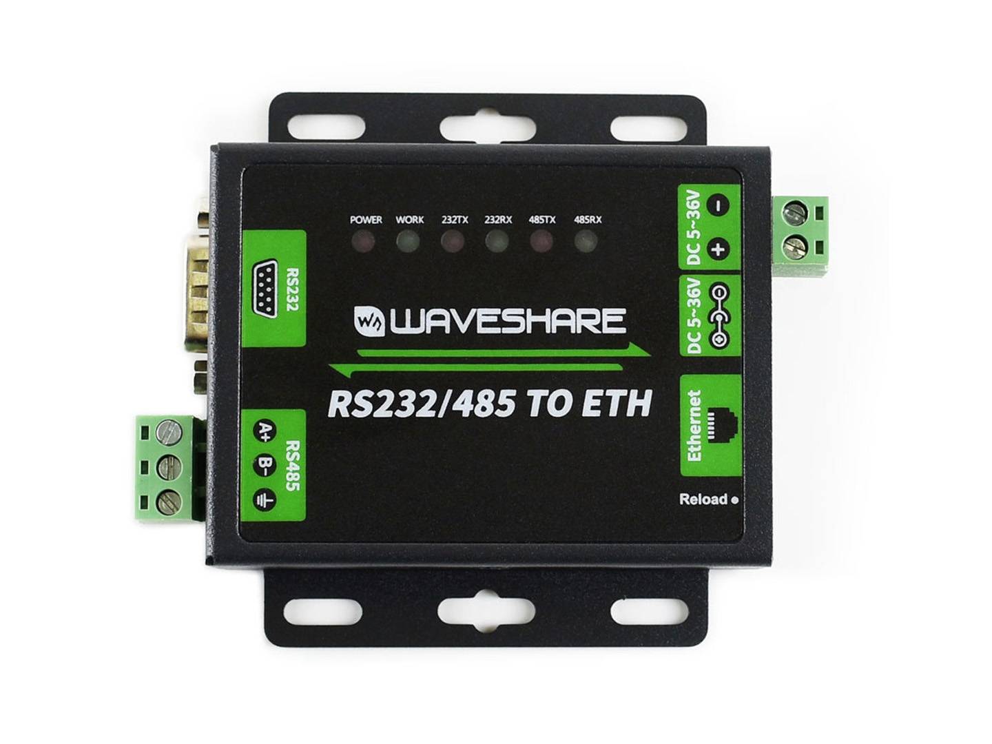 WaveShare Industrial RS232 RS485 to Ethernet Converter for EU-3