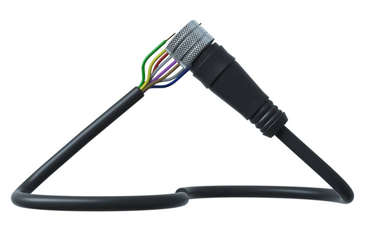 Sensorleitung M12 8P PUR 5m IP67 - 5 m - PUR-Kabel - AA049 - autosen-0