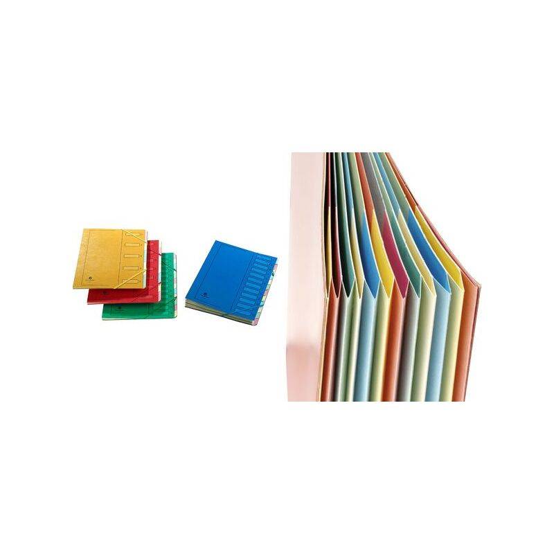 extendos Ordnungsmappe 223, aus Karton, 12 Fächer, gelb-0
