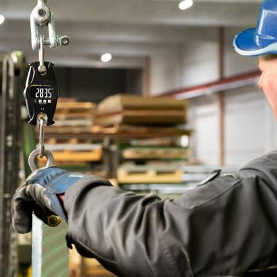 PCE Instruments Hängewaage PCE-HS 300N Wägebereich (max.) 300 kg|batteriebetrieben |Schäkel |Haken |Metall|beleucht.LCD-5