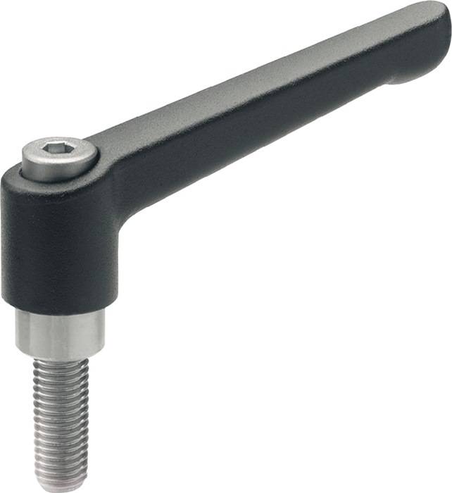 Verstellbarer Klemmhebel GN 300.1 d1 M 8mm l1 63mm l2 16mm AG GANTER-0