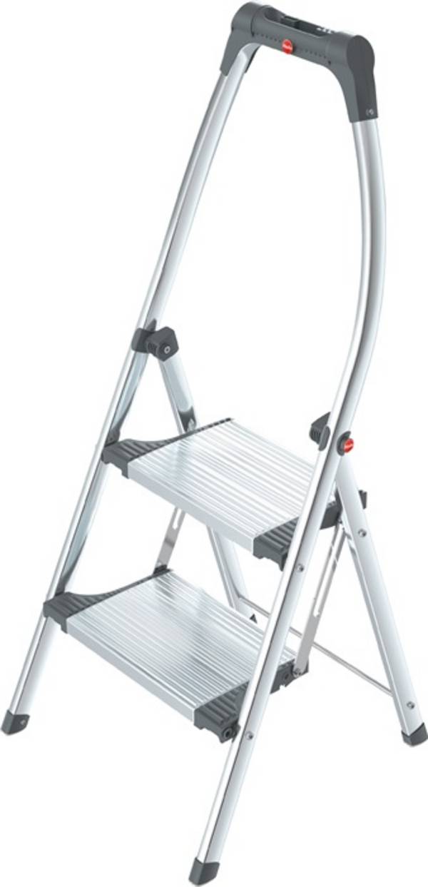 Klapptritt Stufen 2 Plattform-H.490mm Alu./STA m.Stahlblech-Stufen HAILO