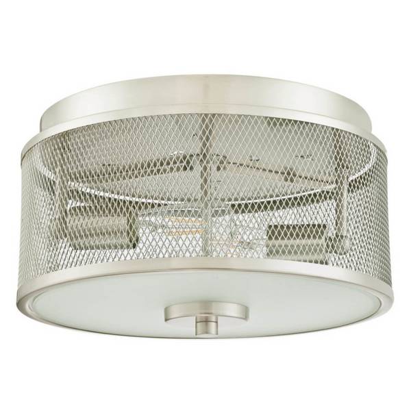 Deckenleuchte Morrison Nickel gebürstet mit 2 Lampen