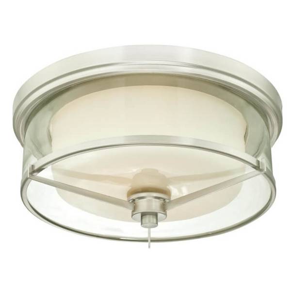 Deckenleuchte Glenford Nickel mit 2 Lampen