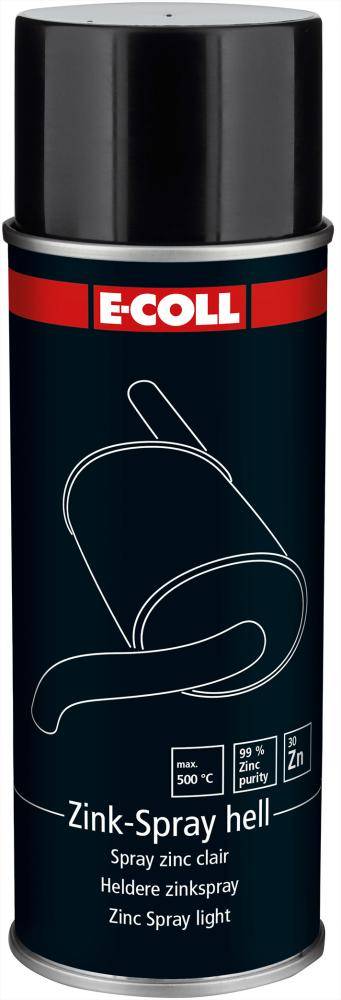 E-COLL Zink-Spray hell silikonhaltig silbergrau glänzend 400ml Spraydose-0