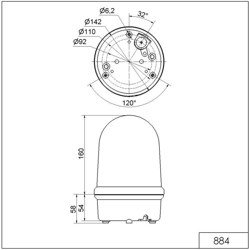 Werma Rundumsignalleuchte LED 88413060-1