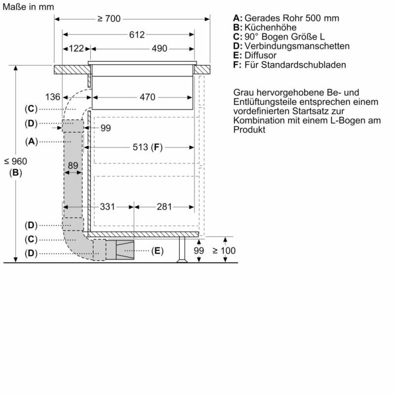 Siemens MDA Umluftkit HZ9VDKR2-2