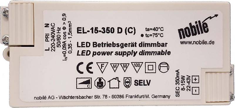 nobile LED-Betriebsgeraet EL-15-350 D (C) 350mA Phasenabsch. dimm.-0
