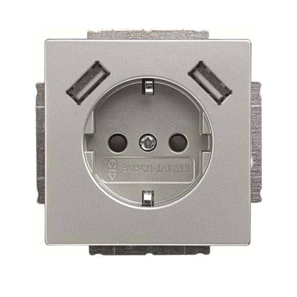 BJ Schuko/USB Steckdose 20 EUCB2USB-866 pur USB-Ladestation edelst