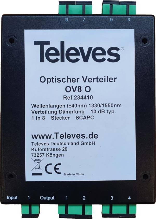 Televes Optischer 8fach Verteiler OV8O