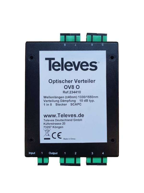 Televes Optischer 8fach Verteiler OV8O-1