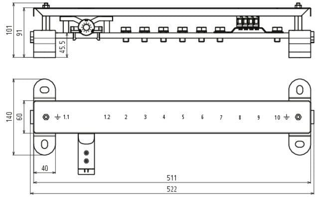 DEHN Potentialausgleichsschiene PAS EX 11AP SET-1