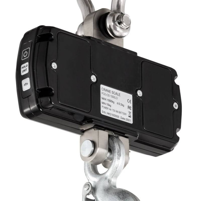 PCE Instruments Kranwaage PCE-CS 1000LD |1000 kg|+Fernbedienung|Genauigkeit 1% v.Mb.|groß|Haken |Schäkel inkl. uvm.-2