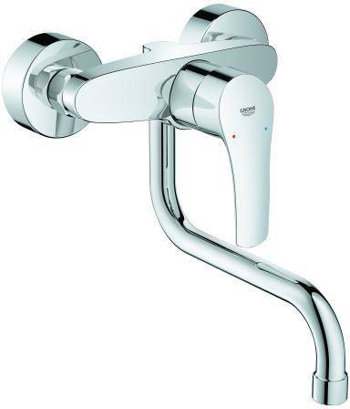 GROHE Einhand-SPT-Batterie Eurosmart 31391_3 Wandmontage Ausld. 217mm chrom