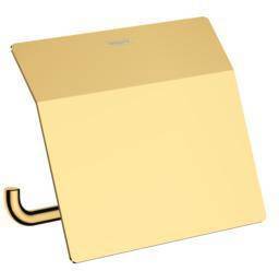 Hansgrohe AddStoris Q Toilettenpapierhalter, Deckel, Polished Gold Optic