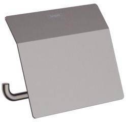 Hansgrohe AddStoris Q Toilettenpapierhalter, Deckel, Brushed Black Chrome