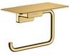 hansgrohe AddStoris Q Toilettenpapierhalter mit Ablage, Polished Gold Optic