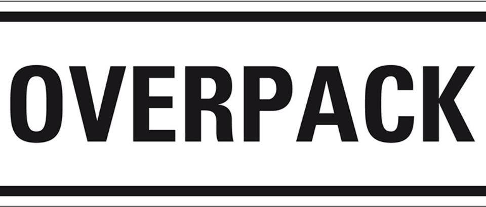 Verpackungskennzeichen OVERPACK, Haftpapier, permanent, 147x50mm, 500/Rolle-0