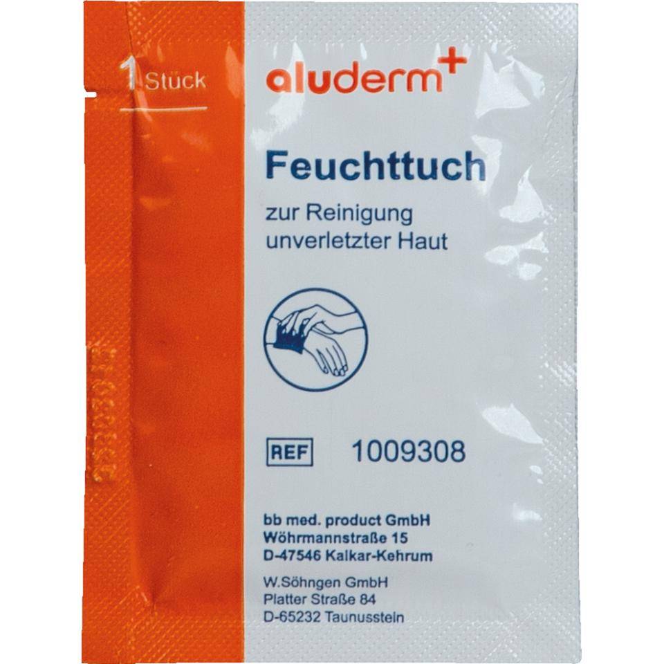aluderm Feuchttuch, zur Reinigung unverletzter Haut, 20/VE-0