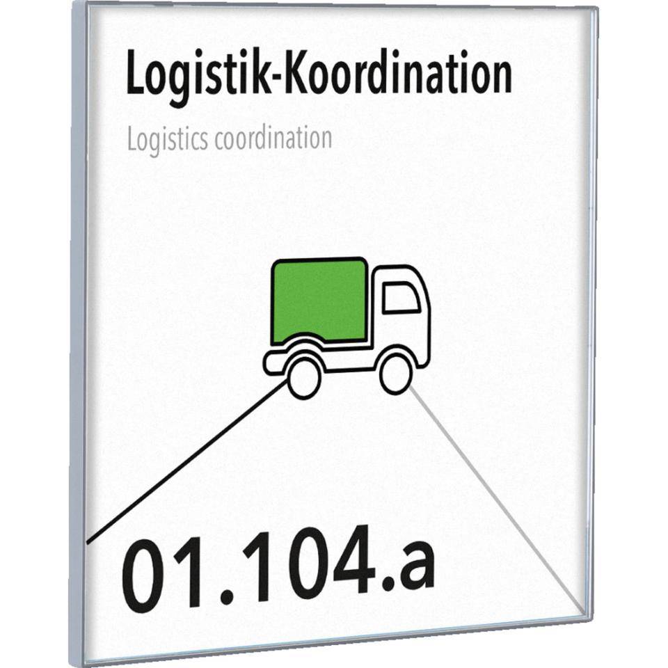 Türschild KAIRO Easy 150, selbstklebend, grau, ABS-Kunststoff, 150x150mm, 5/VE-3