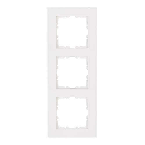 KOPP Abdeckrahmen 3-fach HK07 PURE (228 x 86 x 9,5 mm | IP20 | Klemmbefestigung) - in reinweiß-0