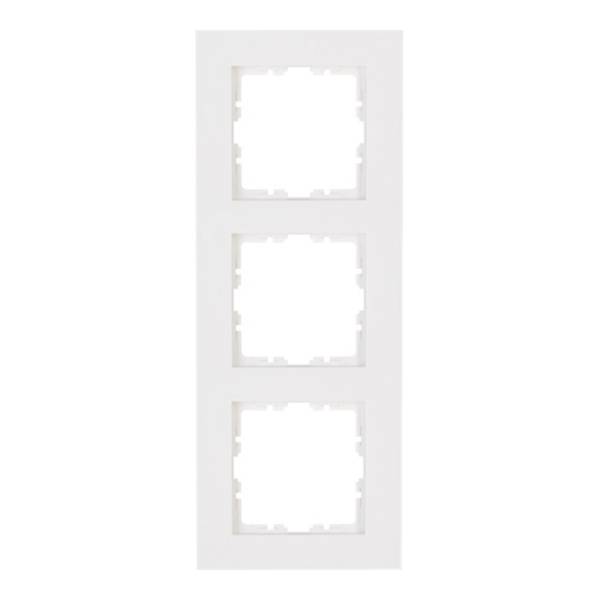 KOPP Abdeckrahmen 3-fach HK07 PURE (228 x 86 x 9,5 mm | IP20 | Klemmbefestigung) - in reinweiß