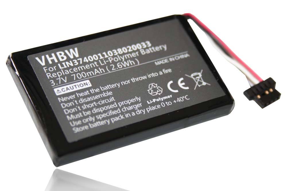 vhbw Akku Ersatz für Navigon LIN3740011049006022 | für GPS Navigation Navi (700 mAh, 3,7 V, Li-Polymer)-0