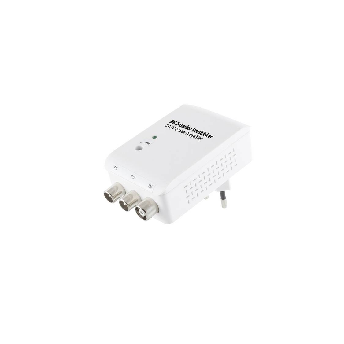 KABELBUDE.EU Antennenverstärker DVB-C DVB-T IEC-Buchse auf 2x IEC-Stecker regelbar 20 dB-0