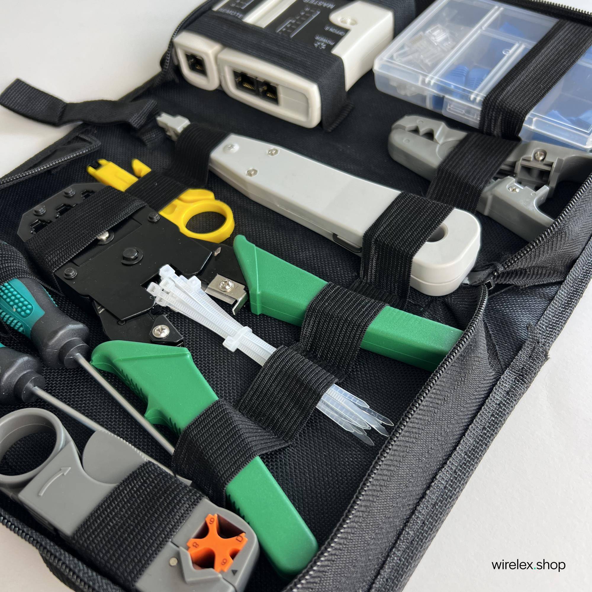 Werkzeugset Netzwerk, 10-teilig mit Tasche-2