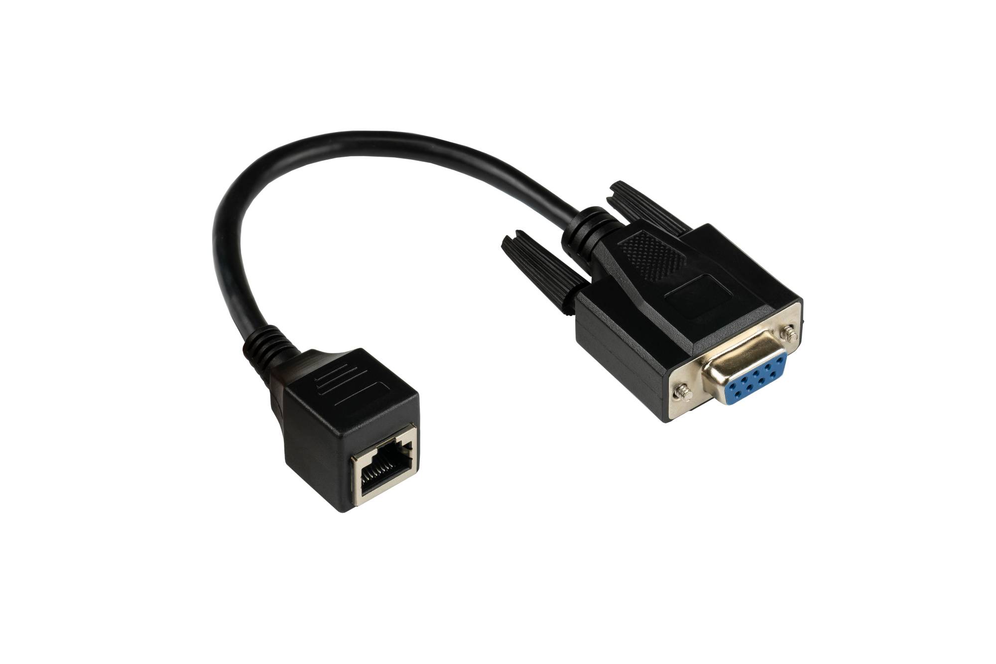 Adapterkabel RJ45 Buchse an RS232 seriell D-SUB 9-Pol Buchse, 1:1, schwarz, 0,1m, Good Connections®-0