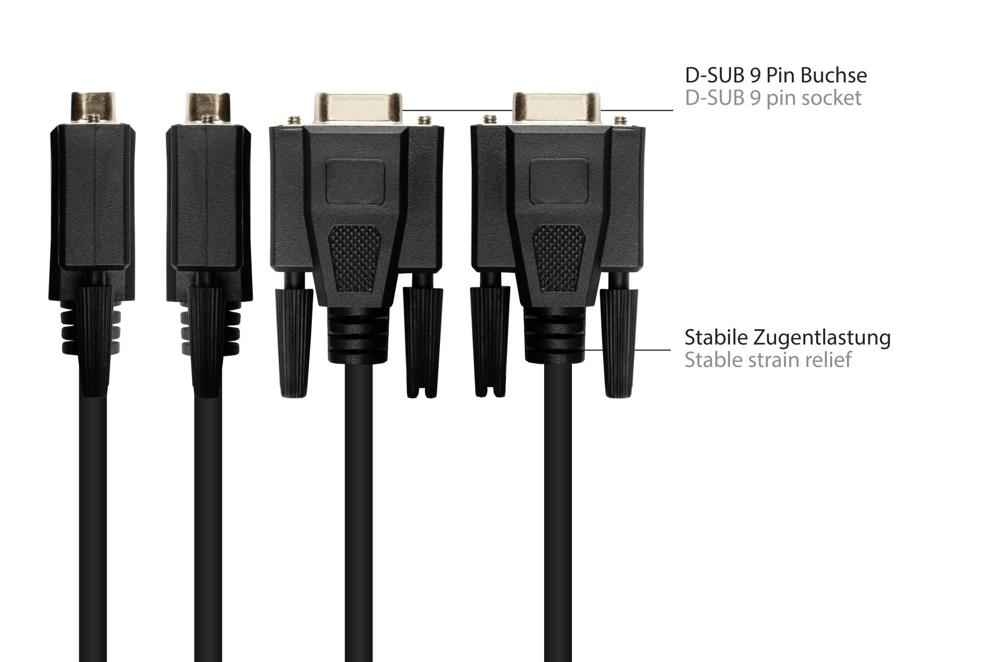 Adapterkabel RJ45 Buchse an RS232 seriell D-SUB 9-Pol Buchse, 1:1, schwarz, 0,1m, Good Connections®-2