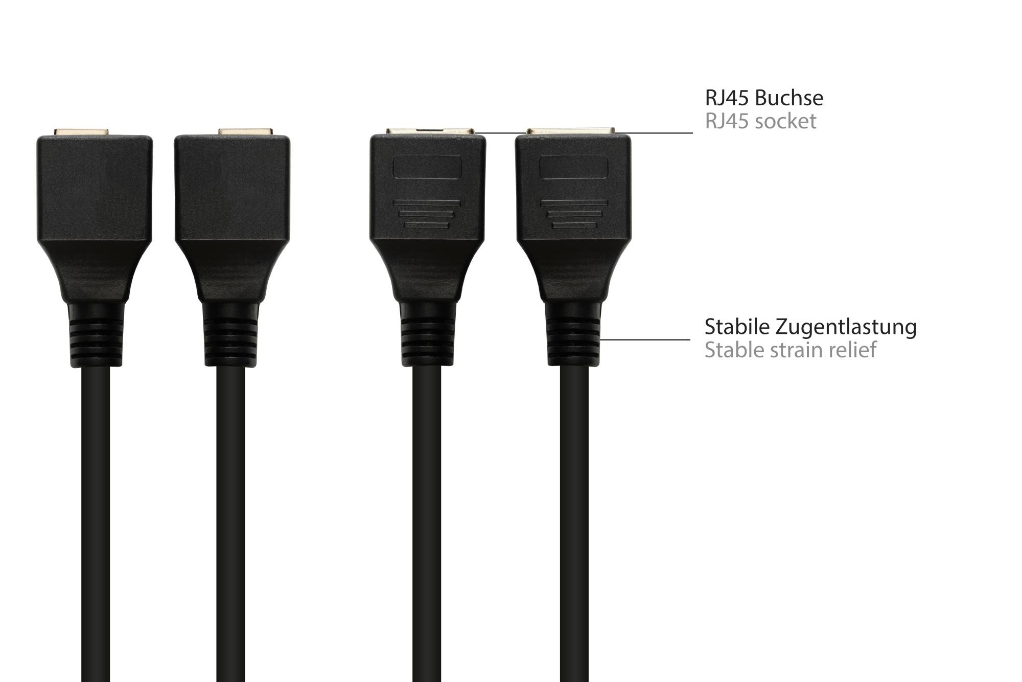 Adapterkabel RJ45 Buchse an RS232 seriell D-SUB 9-Pol Buchse, 1:1, schwarz, 0,1m, Good Connections®-3