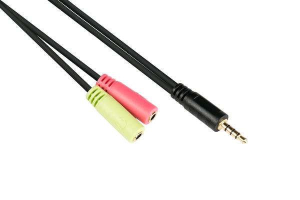 Good Connections AD-HS01 - 3.5mm - Männlich - 2 x 3.5mm - Weiblich - 0,2 m - Sch