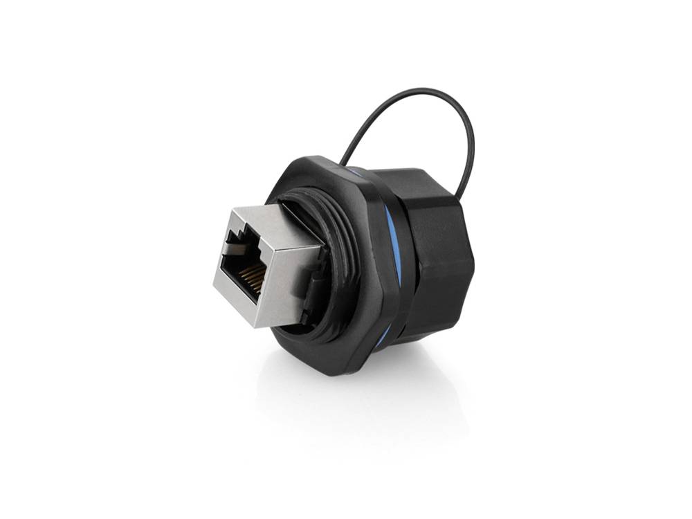 Industrie-Steckverbinder S6 - RJ45 Durchführungskupplung, RJ45 Buchse beidseitig, Bajonett, Good Connections®-0