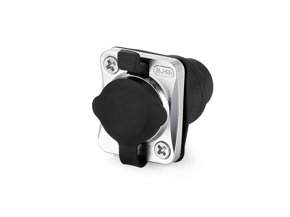 Industrie-Steckverbinder S6 - RJ45 Durchführungskupplung mit Klick Arretierung, RJ45 Buchse beidseitig,Good Connections®-2