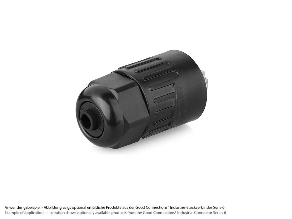 Industrie-Steckverbinder S6 - Unbestückter Stecker, Aussparung für RJ45 Stecker, Bajonett, Good Connections®-1