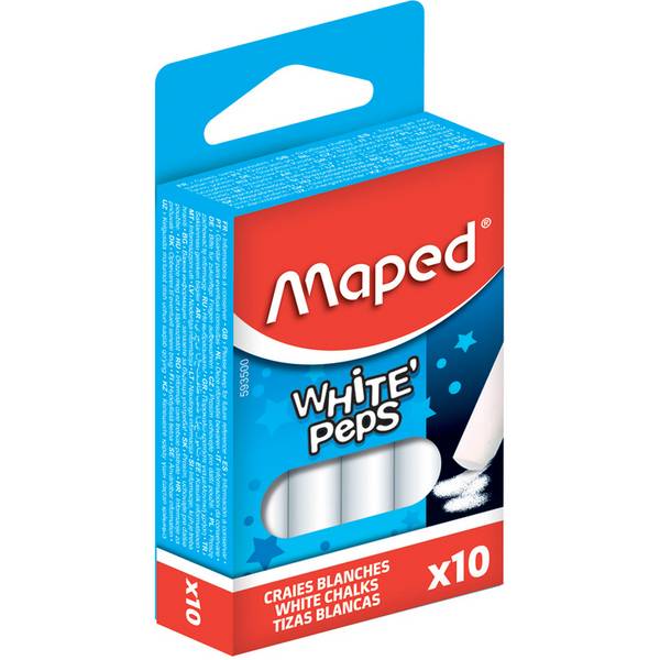 Maped Wandtafelkreide WHITE'PEPS, rund, weiß
