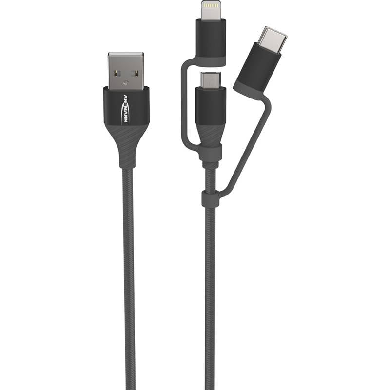 ANSMANN - Daten-/Ladekabel USB 3in1 120cm - Kabel - Digital/Daten-0