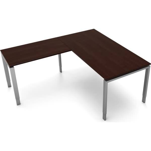 Schreibtisch Form5 160 160x80x68-82cm / Anbau 100x60cm wenge