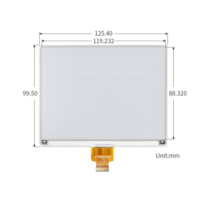 WaveShare 5.83inch E-Paper E-Ink Display Module for Raspberry Pi Pico 648x480 Black White SPI-7