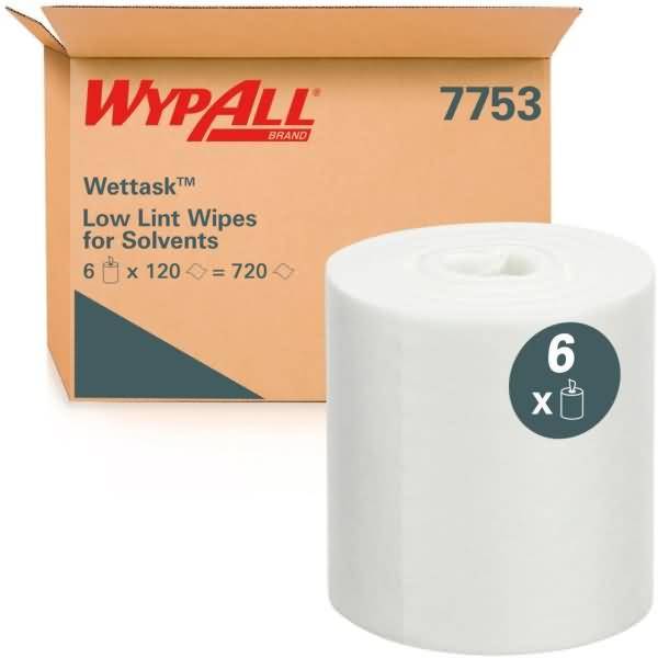 Reinigungstücher Wettask 15x30,5cm weiß VE=6 Rollen-0